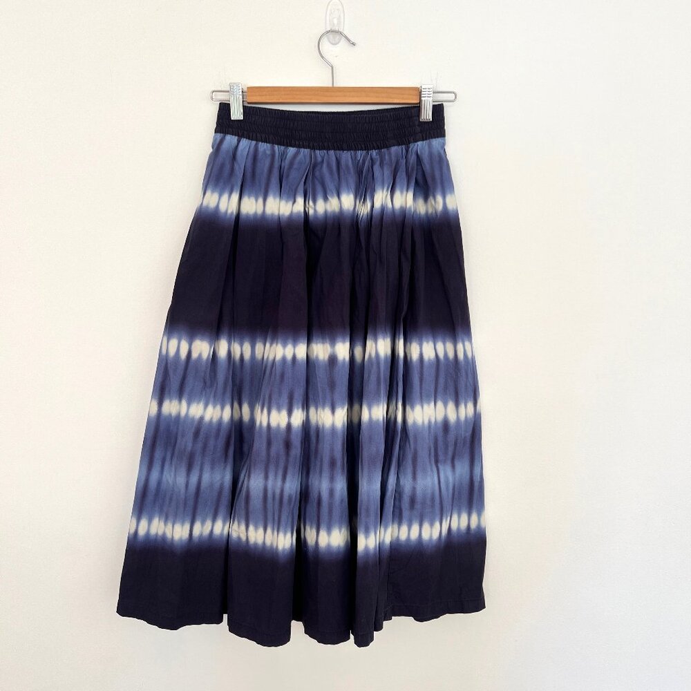 Zara Blue Tie-Dye Midi Skirt - Size Small
